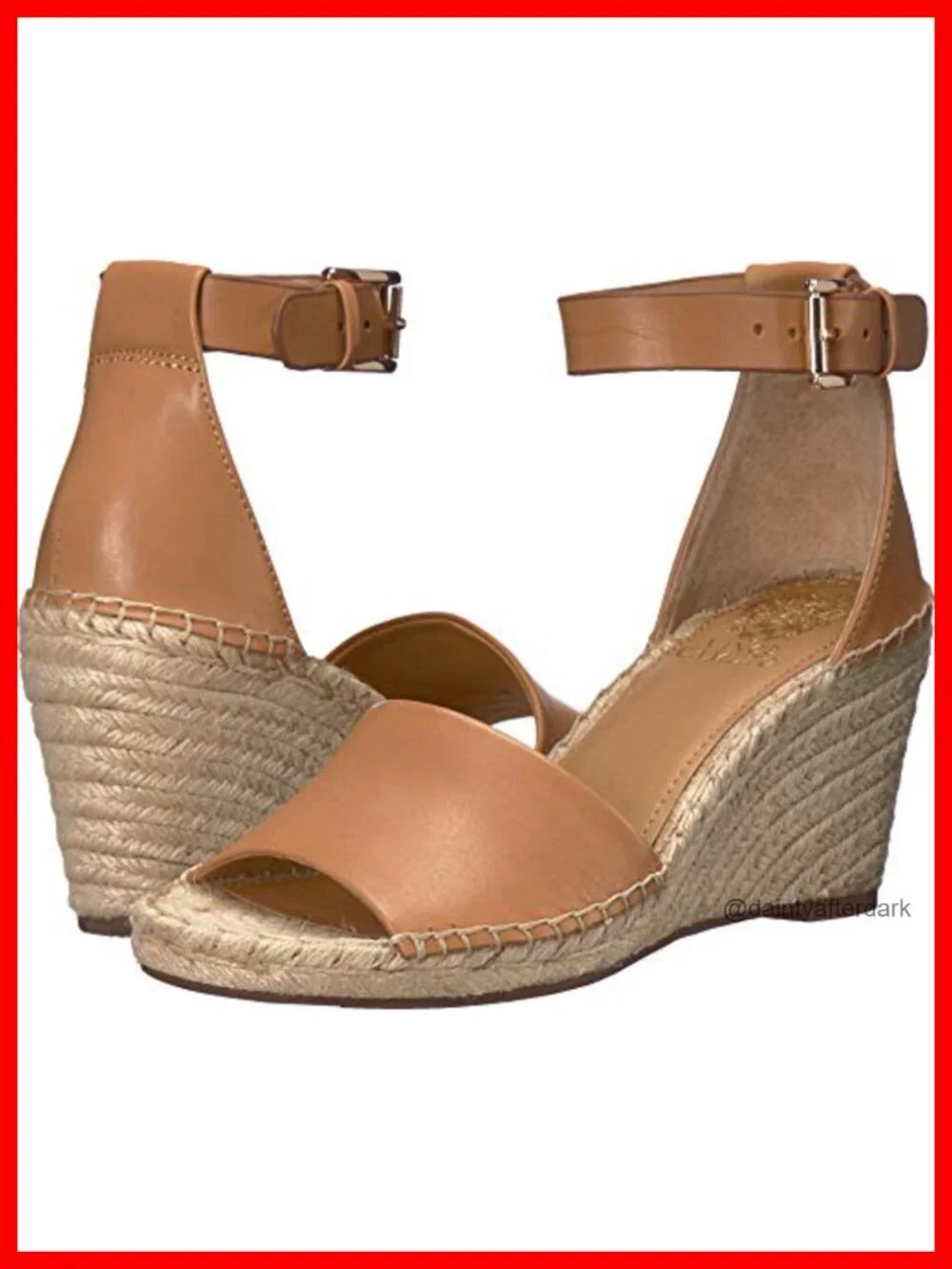 Vince Camuto Leera Espadrille Wedge Sandals Suede Ankle Strap